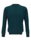 Kangra Cashmere Ribbed Crew-neck Sweater In Green