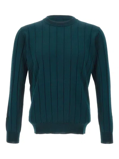 Kangra Cashmere Ribbed Crew-neck Sweater In Green
