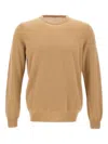 Kangra Cashmere Ribbed Crew-neck Sweater In Neutral