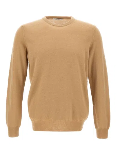 Kangra Cashmere Ribbed Crew-neck Sweater In Neutral