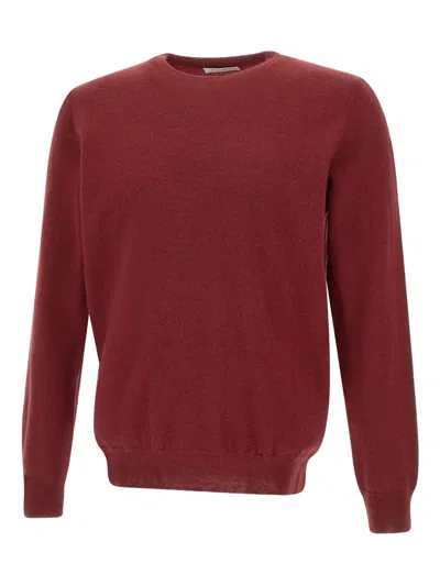 Kangra Cashmere Ribbed Crew-neck Sweater In Red