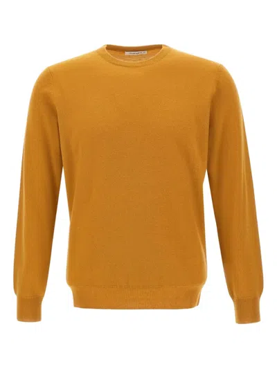 Kangra Cashmere Ribbed Crew-neck Sweater In Yellow