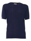 Kangra Cashmere Short Sleeve Sweater In Blue