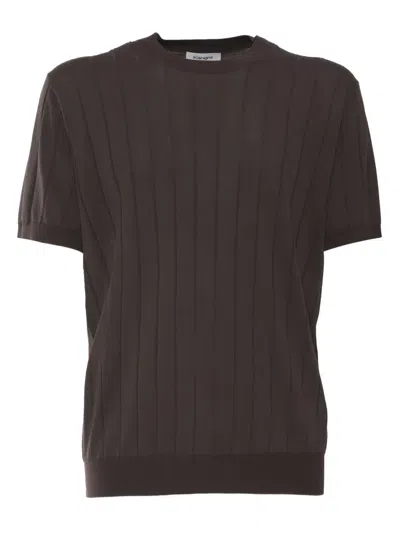 KANGRA CASHMERE 罗纹圆领T恤