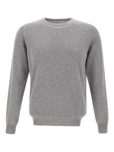 Kangra Cashmere Ribbed-cuff Cashmere Sweater In Gray