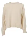 Kangra Cashmere Ribbed-cuff Cashmere-wool-blend Sweater In Gold