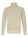 Kangra Cashmere Ribbed-knit Turtleneck Sweater In Neutral