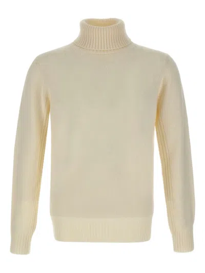 Kangra Cashmere Ribbed-knit Turtleneck Sweater In Neutral