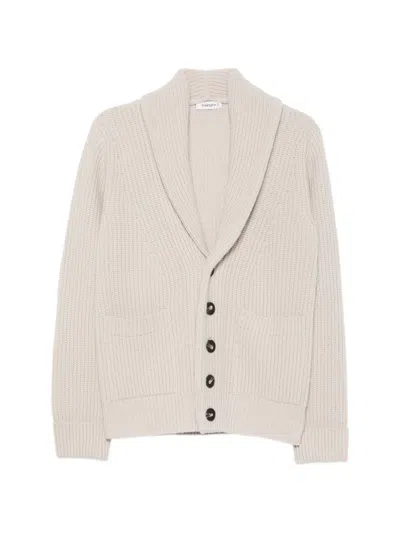 Kangra Cashmere Ribbed Shawl-collar Cardigan In Pink
