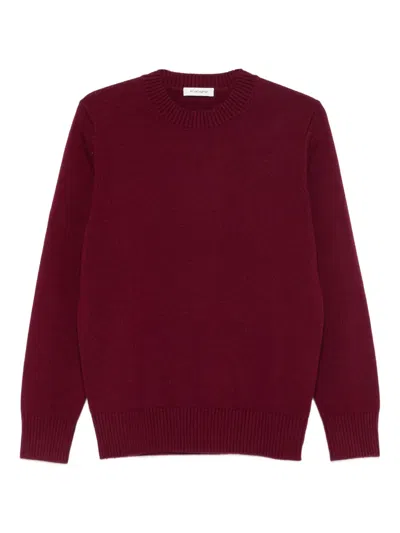 Kangra Cashmere Ribbed-trims Sweater In Burgundy