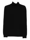 Kangra Cashmere Ribbed Turtleneck Sweater In Wool In Black