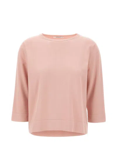 Kangra Cashmere Ribbed-trim Crew-neck Sweater In Pink