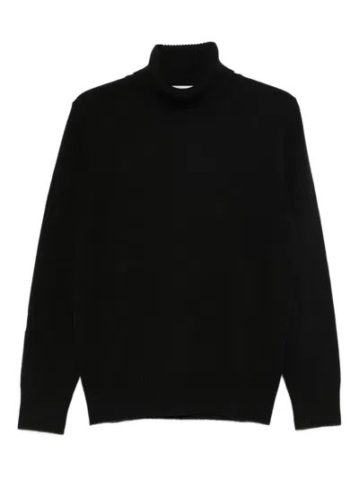 Kangra Cashmere Roll-neck Knitted Sweater In Black