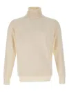 Kangra Cashmere Roll-neck Ribbed-edge Sweater In Neutral