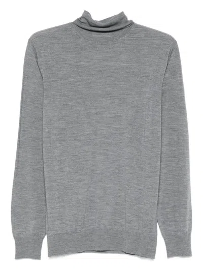 Kangra Cashmere Roll-neck Sweater In Gray