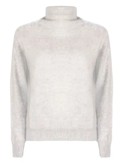 Kangra Cashmere Roll-neck Sweater In Gray