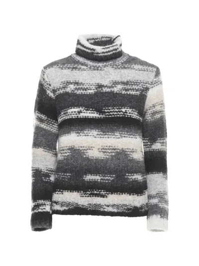 Kangra Cashmere Roll-neck Sweater In Gray