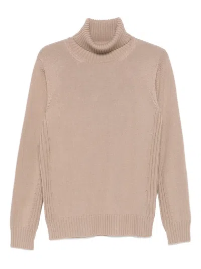Kangra Cashmere Roll-neck Sweater In Neutral