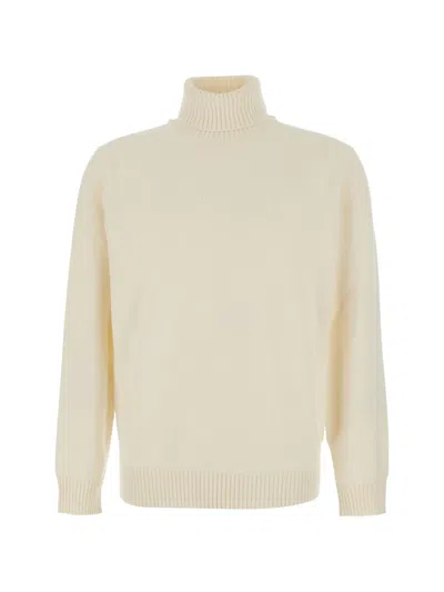 Kangra Cashmere Kangra Wool And Cashmere Turtleneck Sweater In White