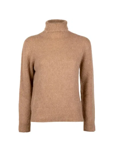 Kangra Cashmere Roll-neck Sweater In Brown