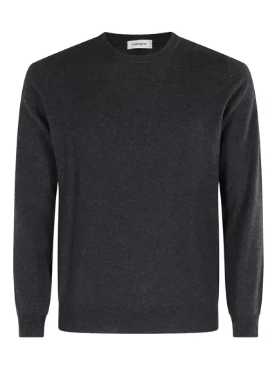 Kangra Cashmere Round-neck Cashmere Sweater In Black