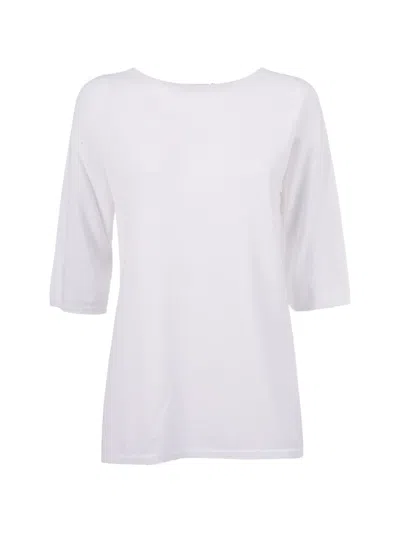 Kangra Cashmere Seamless Raglan-sleeve T-shirt In White