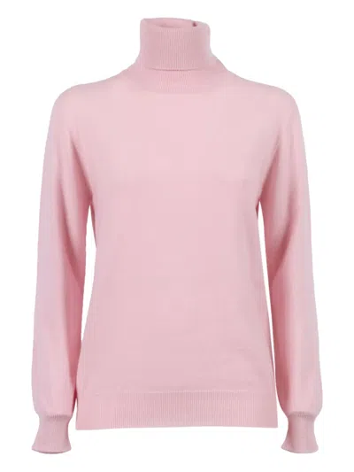 Kangra Cashmere Seamless Turtleneck Sweater In Pink