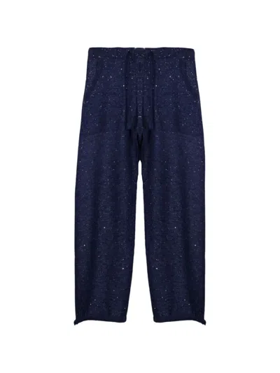 Kangra Cashmere Sequin-embellished Trousers In Multi
