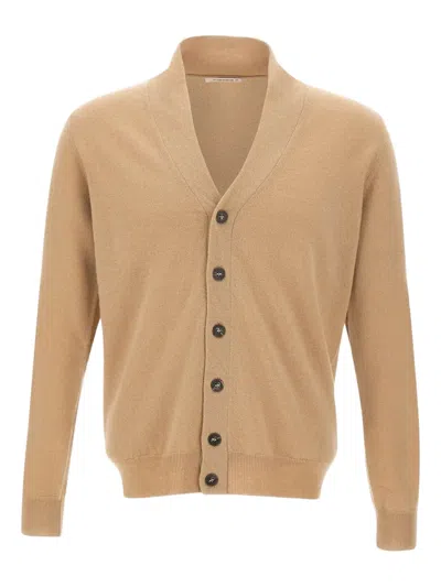 Kangra Cashmere Kangra Shawl Collar Cardigan Knitwear In Brown