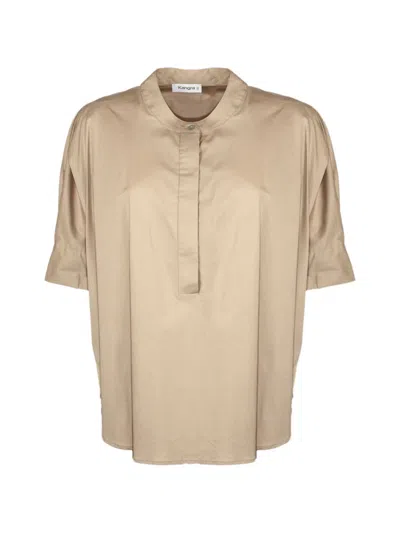 Kangra Cashmere Short Sleeve Blouse In Animal Print