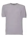 Kangra Cashmere Links Short Sleeve Sweater In Gray