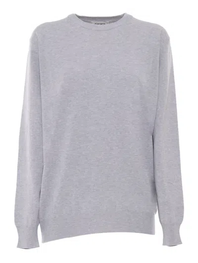 Kangra Cashmere Short Sleeve Sweater With Alcantara Patch In White