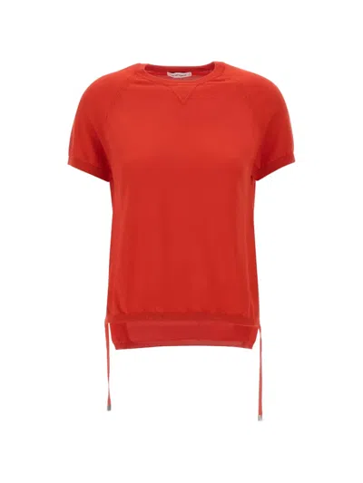 Kangra Cashmere Short-sleeve Cotton T-shirt In Red