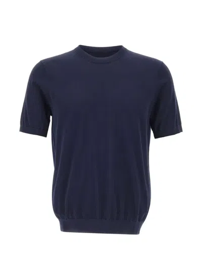 Kangra Cashmere Short-sleeve T-shirt In Blue