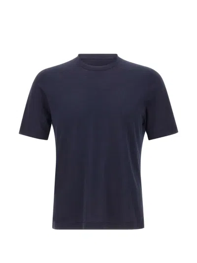 Kangra Cashmere Short-sleeve T-shirt In Blue