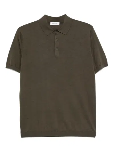 Kangra Cashmere Silk-blend Polo Shirt In Brown