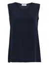 Kangra Cashmere Silk Tank Top In Blue