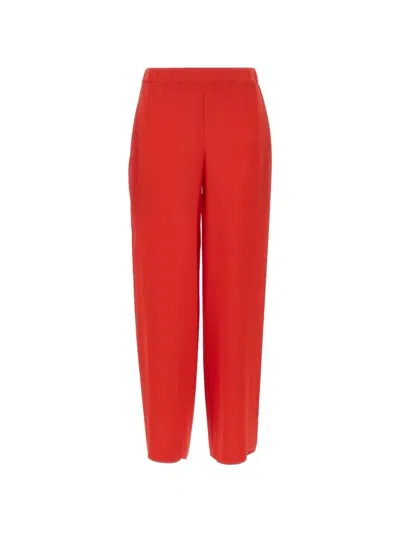 Kangra Cashmere Silk Palazzo Pants In Red