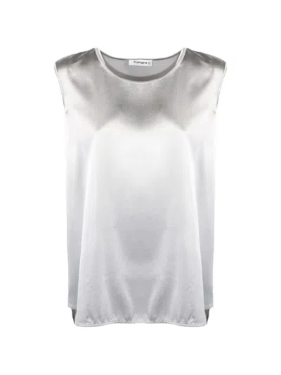 Kangra Cashmere Sleeveless Top In Gray