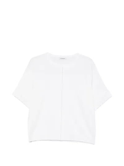Kangra Cashmere Stitch Detail T-shirt In White