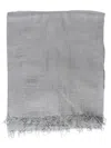 Kangra Cashmere Gray Square Stole In Grey