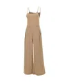 Kangra Cashmere Kangra Toffee Satin Knit Jumpsuit