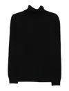 Kangra Cashmere Ribbed Turtleneck Sweater In Wool In Black