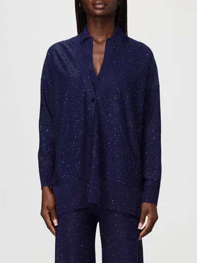 Kangra Cashmere Sweater Woman Kangra In Blue