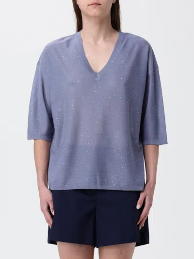 Kangra Cashmere Sweater Kangra Woman Color Wisteria In Blue