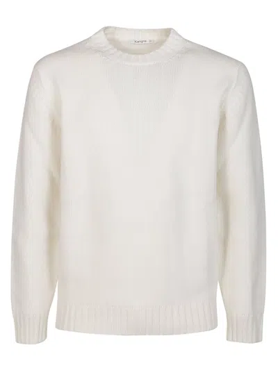 Kangra Basic Round Neck Sweater In White