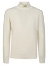 Kangra Cashmere High-neck Ribbed Wool Sweater In White