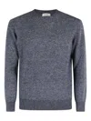 Kangra Cashmere Maglia Girocollo Basico In Blue