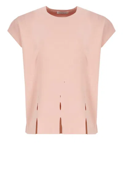 Kangra Cashmere Kangra Pink Viscose T-shirt