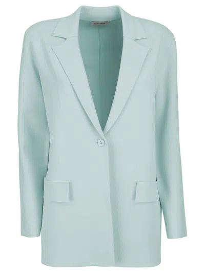 KANGRA CASHMERE TAILORED BLAZER WITH SINGLE-BUTTON CLOSURE